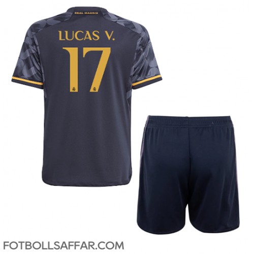 Real Madrid Lucas Vazquez #17 Bortadräkt Barn 2023-24 Kortärmad (+ Korta byxor)